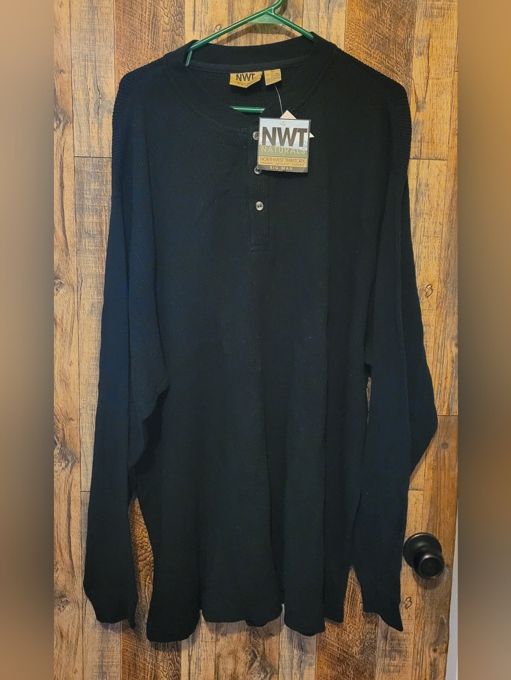 Northwest Territory Black Long Sleeve Henley Shirt
